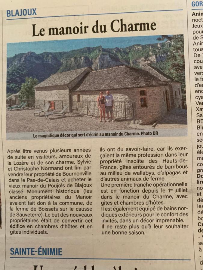 Bed and Breakfast La Voutee 5 Epis Avec Bain Finlandais Prive Au Manoir Du Charme Gorges Du Tarn Quezac  Exterior foto
